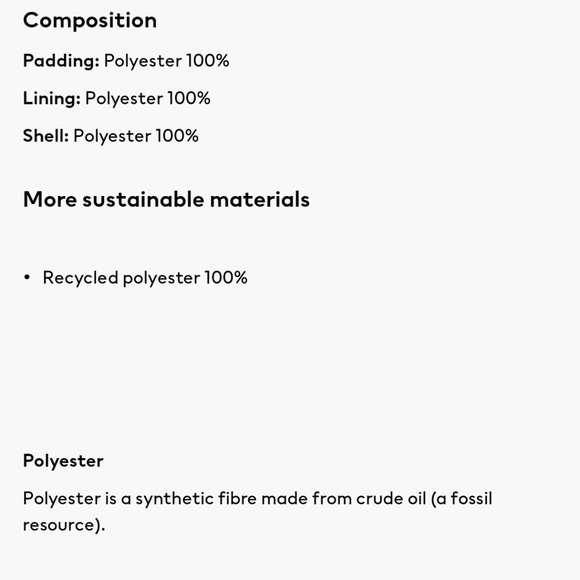 New H&M Puffer Jacket Size XL Black Puffer Winter Coat Womens Puffer Jacket - Picture 8 of 9